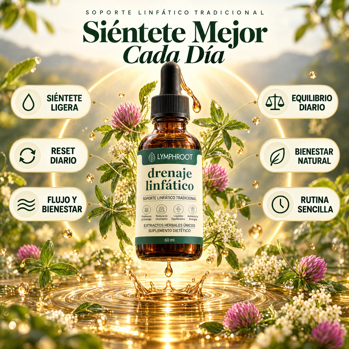 Drenaje Linfático LymphRoot — Gotas Naturales